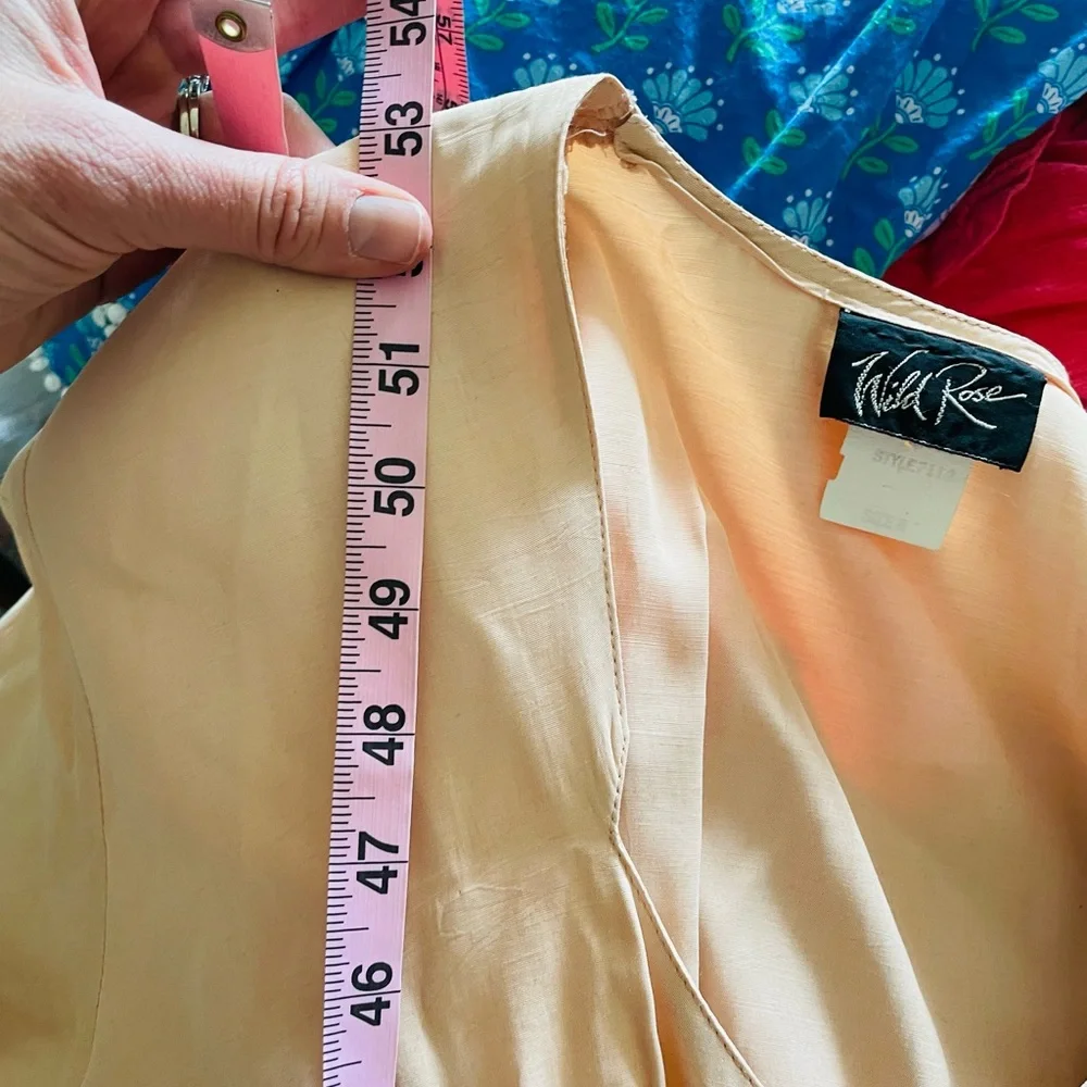 Vintage Peach Midi Dress - Picture 14 of 16